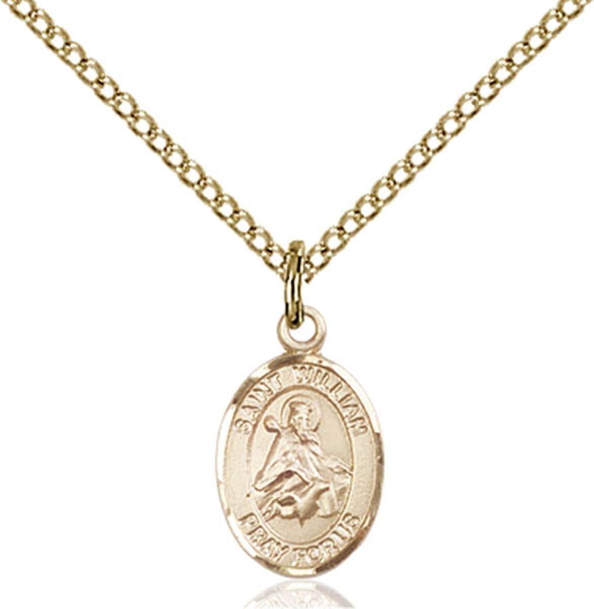 14KT Gold Filled Catholic Patron Saint Petite Charm Medal, 1/2 Inch