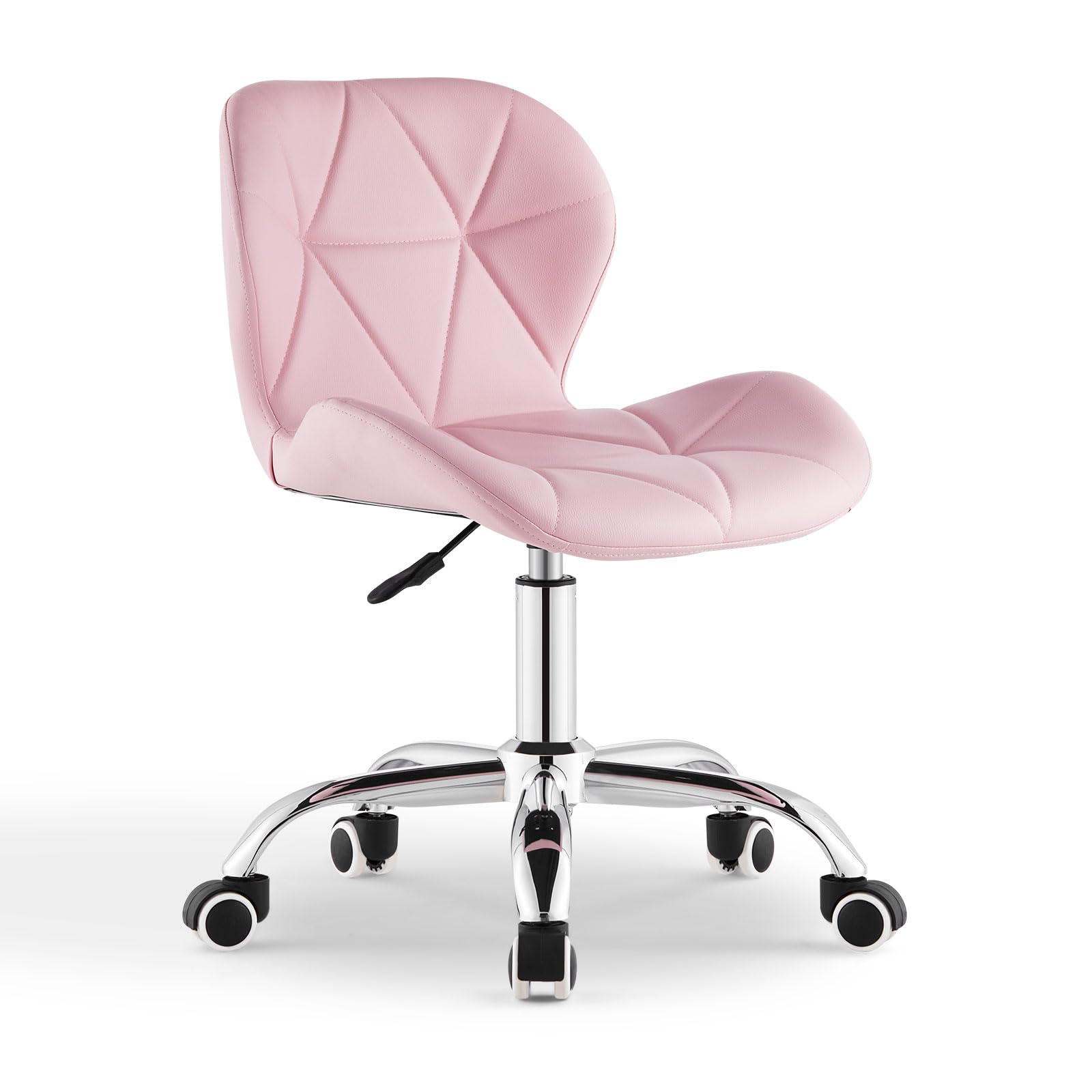 CLIPOP Office Swivel Chair Faux Leather Padded Height Adjustable Computer Desk Chair with Chrome Base and Wheels Executive Work Chair for Home Office