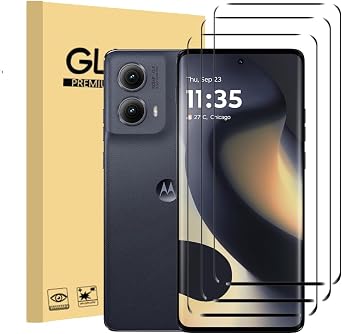 3 Pack for Motorola Edge 5G 2024 Tempered Glass Screen Protector Compatible with Moto Edge 2024 Screen Protector Motorola Edge 2024 6.6" Glass Protector 9H Hardness HD Clear Anti-Scratch No Bubble