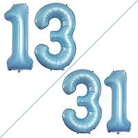Vista 151 de GOER Globos con el número 80 para decoraciones de fiesta de cumpleaños número 80, globos de helio de aluminio jumbo de 42 pulgadas para 80 Oro rosa