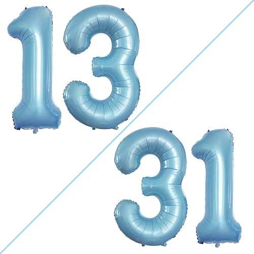 Miniatura 231 de GOER Globos con el número 40 para decoraciones de fiesta de cumpleaños número 40, globos de helio de aluminio jumbo de 42 pulgadas para 40