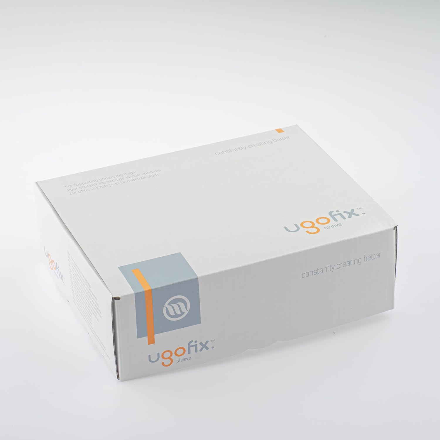 Ugo Fix Sleeve (x4) – Catheter Leg Bag Holder/Catheter Bag Cover, Strong and Durable Fibre Blends with External Seams, Washable and Reusable (Pack of 4) (Large)