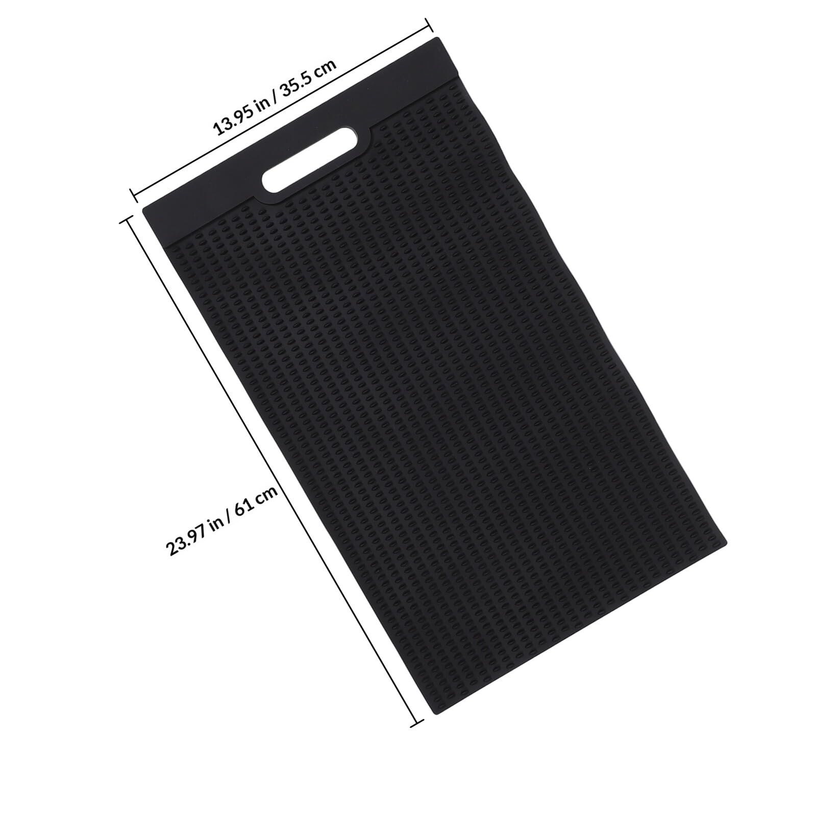 Rutschfeste Pvc Fischmatte in Schwarz Einfache Reinigung Kompakte Größe für Küche und Boot Praktisches Fischschneidebrett mit Antirutsch Design