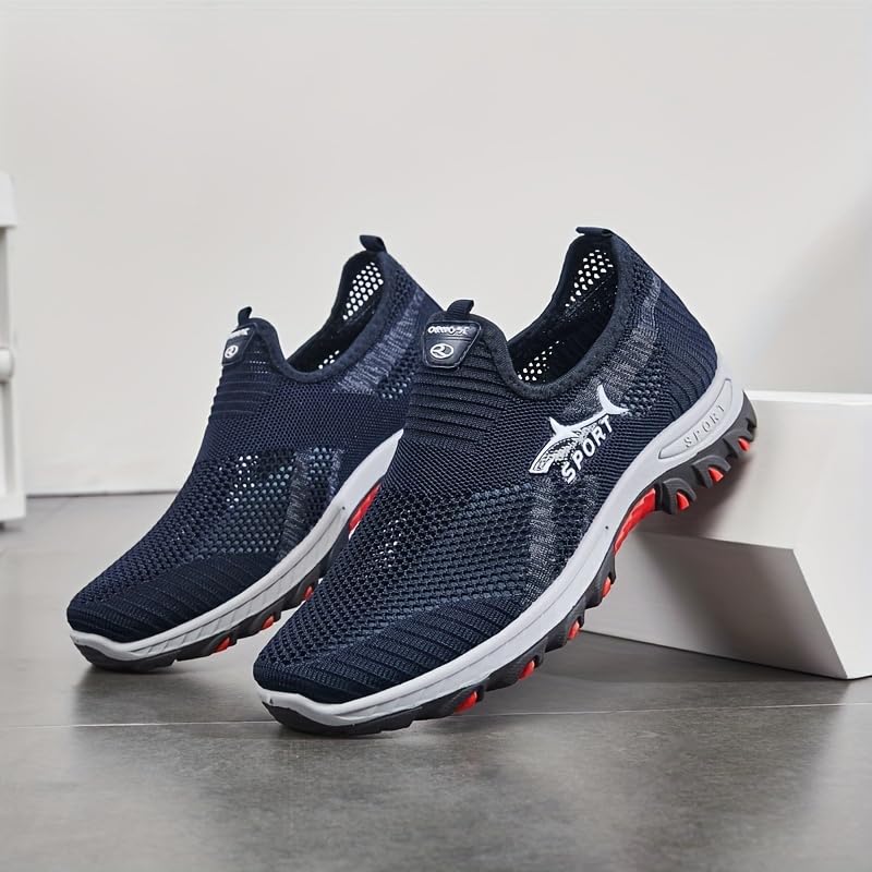 Men's Breathable Mesh Slip-On Sneakers - Lightweight Comfortable Low-Top Shoes, Casual & Light Sports Wear, Spring/Summer Collection2