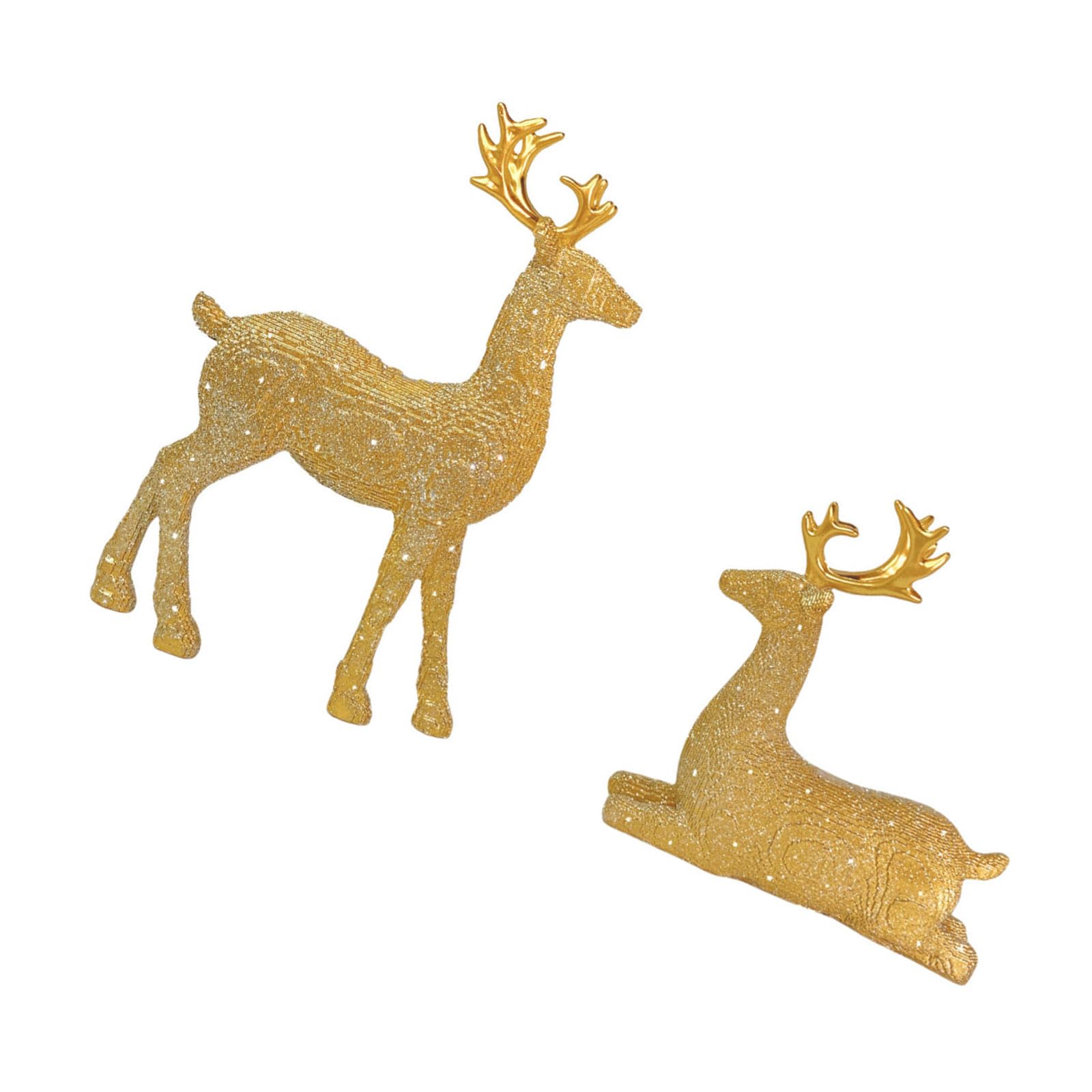Tsophreniq Deer Deck Permanent Rosin Craft Holiday Highlight for Firepit Worktop Inside Christmas Displays Rosin Christmas Deer Decoration