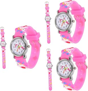 Relógio Infantil 3 Peças Presentes Para Estudantes Brinquedos Infantis Para Meninas Relógios Infantis Relógios Infantis Brinquedos Para Meninas De 4 Anos Relógios Infantis