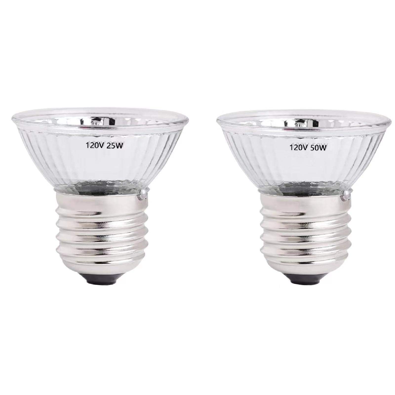 ZJNBMTFY 2Pack 25/50W UVA+UVB Bulbs,Heat and Light for Reptiles and Amphibian Tanks,