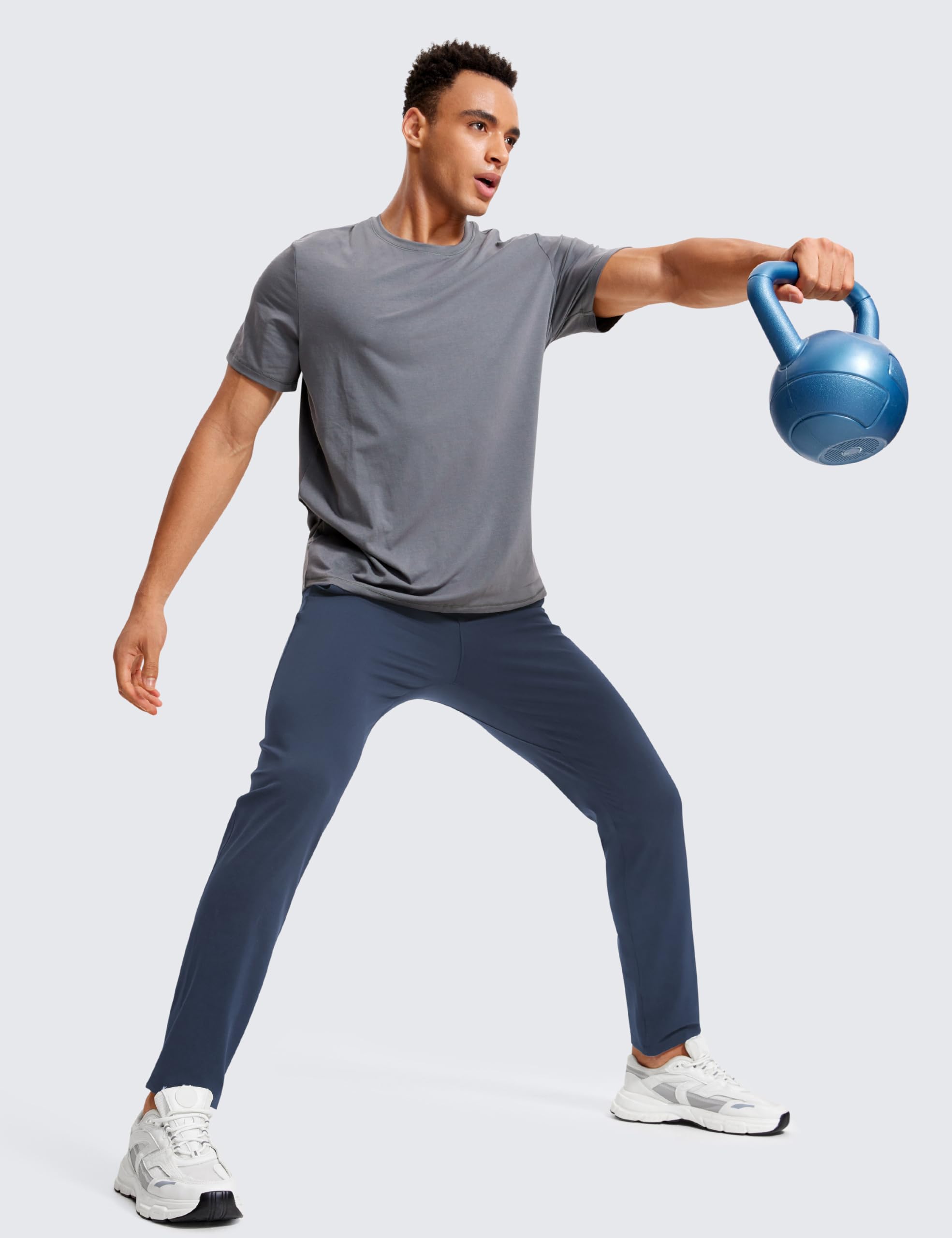 CRZ YOGA Joggers Leggeri da Uomo Pantaloni da Viaggio per Escursionismo Atletico con Tasche - 76 cm