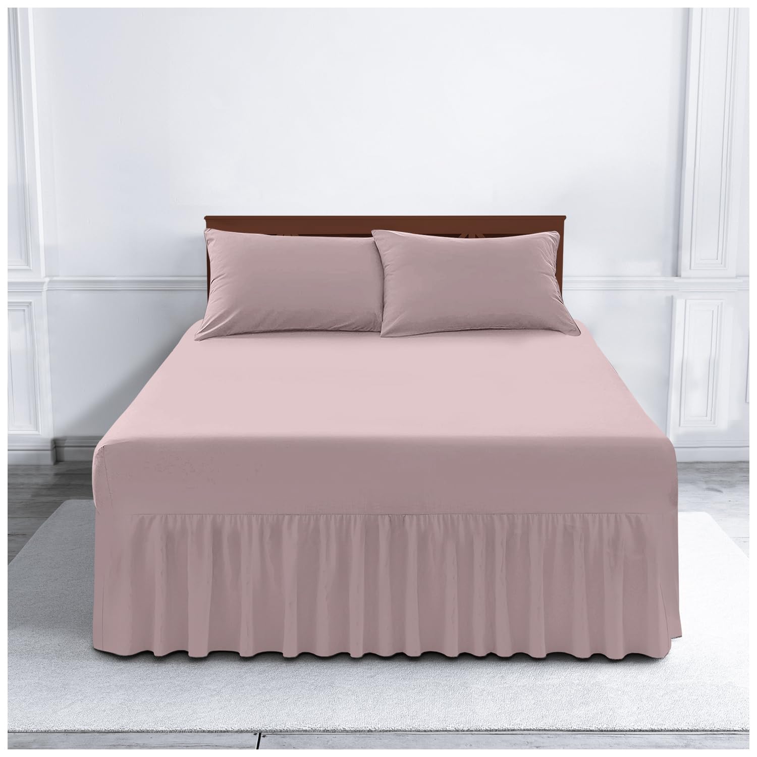 Gc Gaveno Cavailia Pink Gaveno Cavailia Luxury Non-Iron Percale Valance Sheet, Poly-Cotton, Single