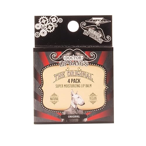 Miniatura 2 de Dr. LIP BANG'S Bálsamo labial súper hidratante  Paquete de 4  Original Todo natural y libre de crueldad  100% vegano  Para labios secos y agrietados