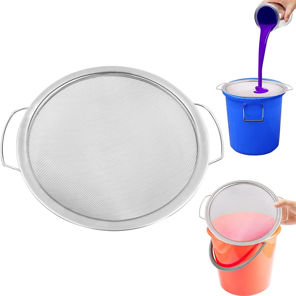 detee 60 Mesh 304 Stainless Steel Fine Mesh Paint Strainer, for 5 Gallon Bucket Paint Bucket Filter Impurities