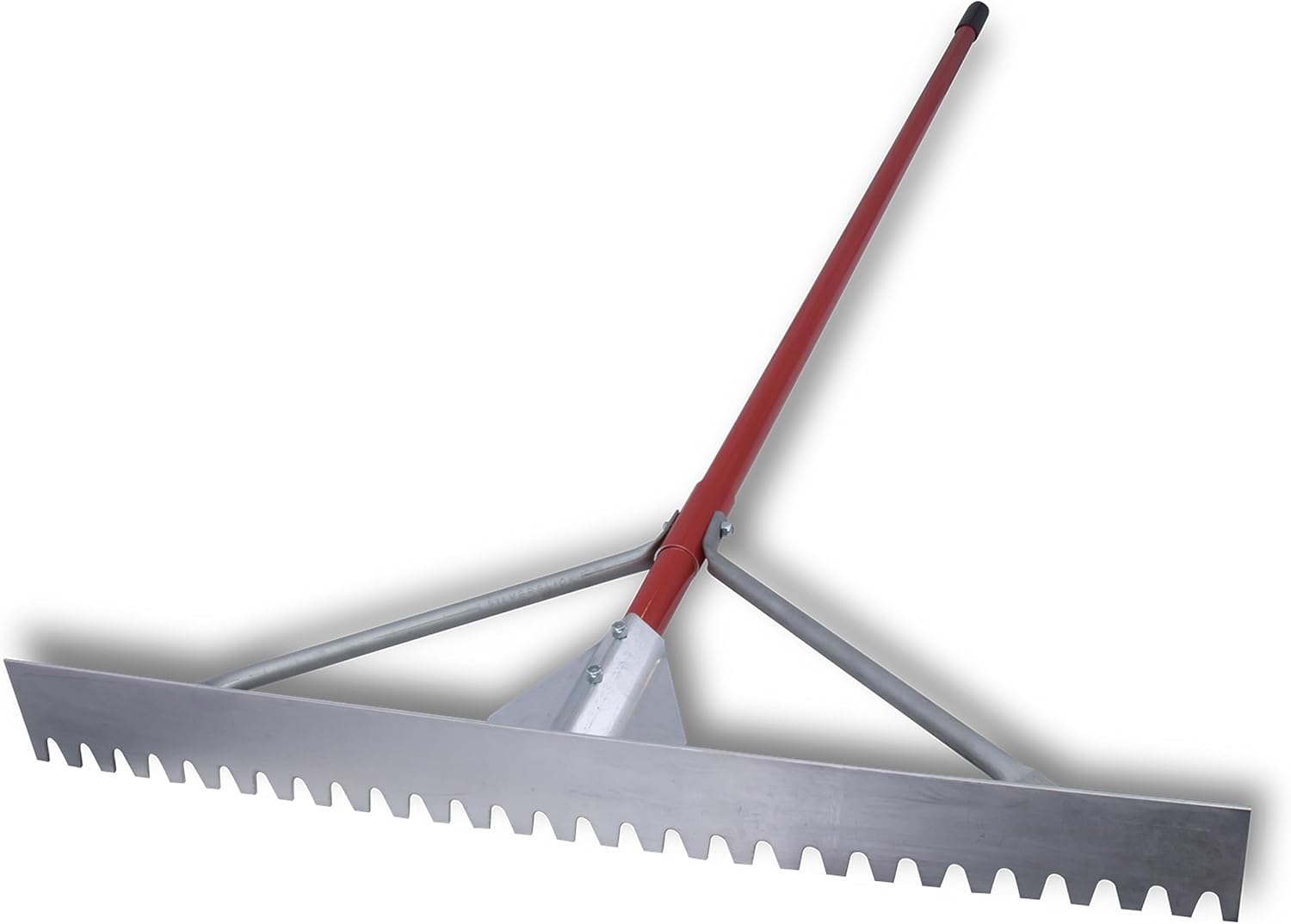 MARSHALLTOWN Braced Asphalt Lute Rake, Blunt 32 Inch Blade, 84 Inch Aluminum Handle, Made in the USA, RED700089