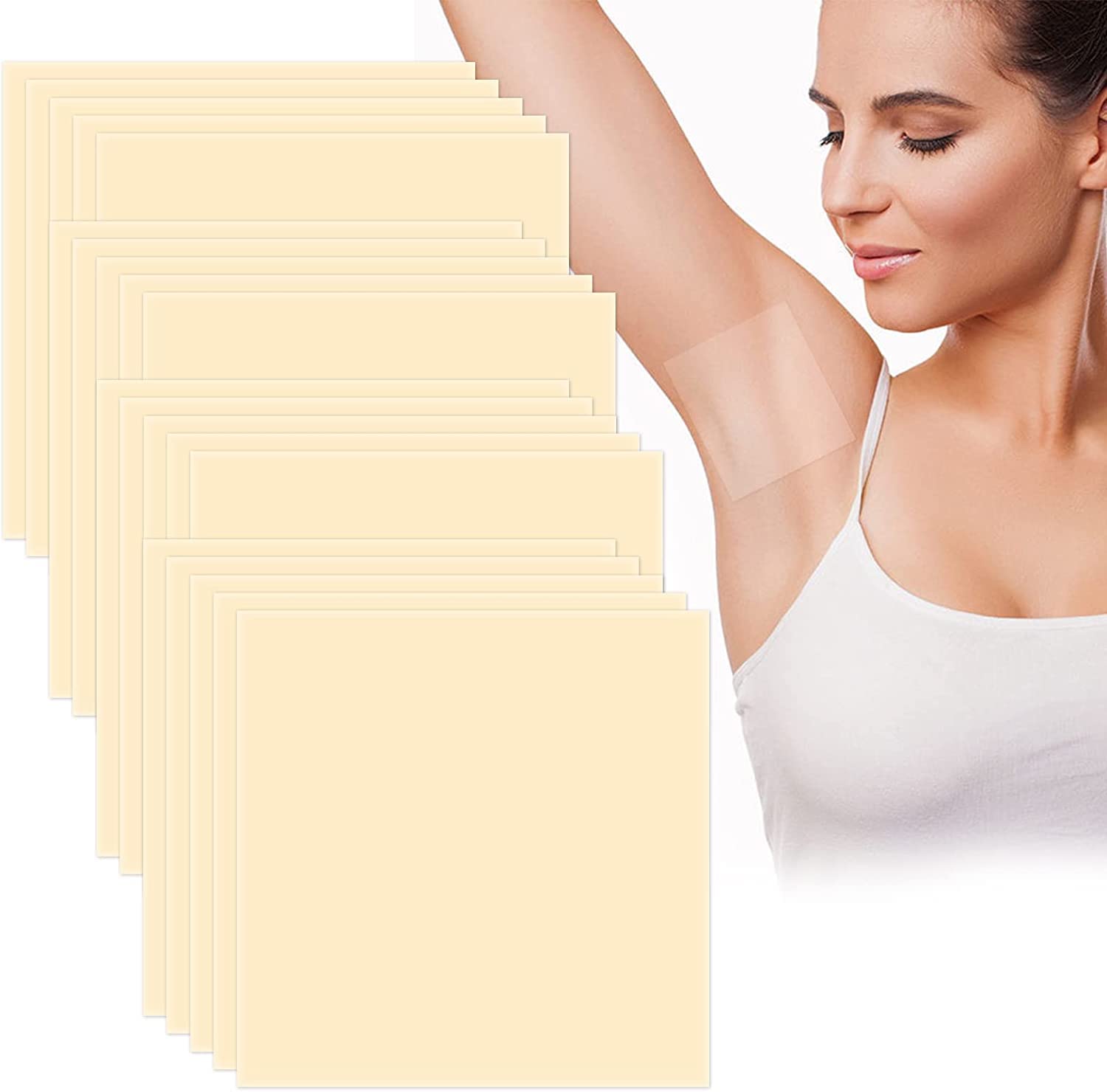 SYOSI Underarm Absorbing Sweat Pads, Self-Adhesive Underarm Dress Shields for Men & Women, Armpit Sweat Pads, Super-thin, Invisible, Comfortable
