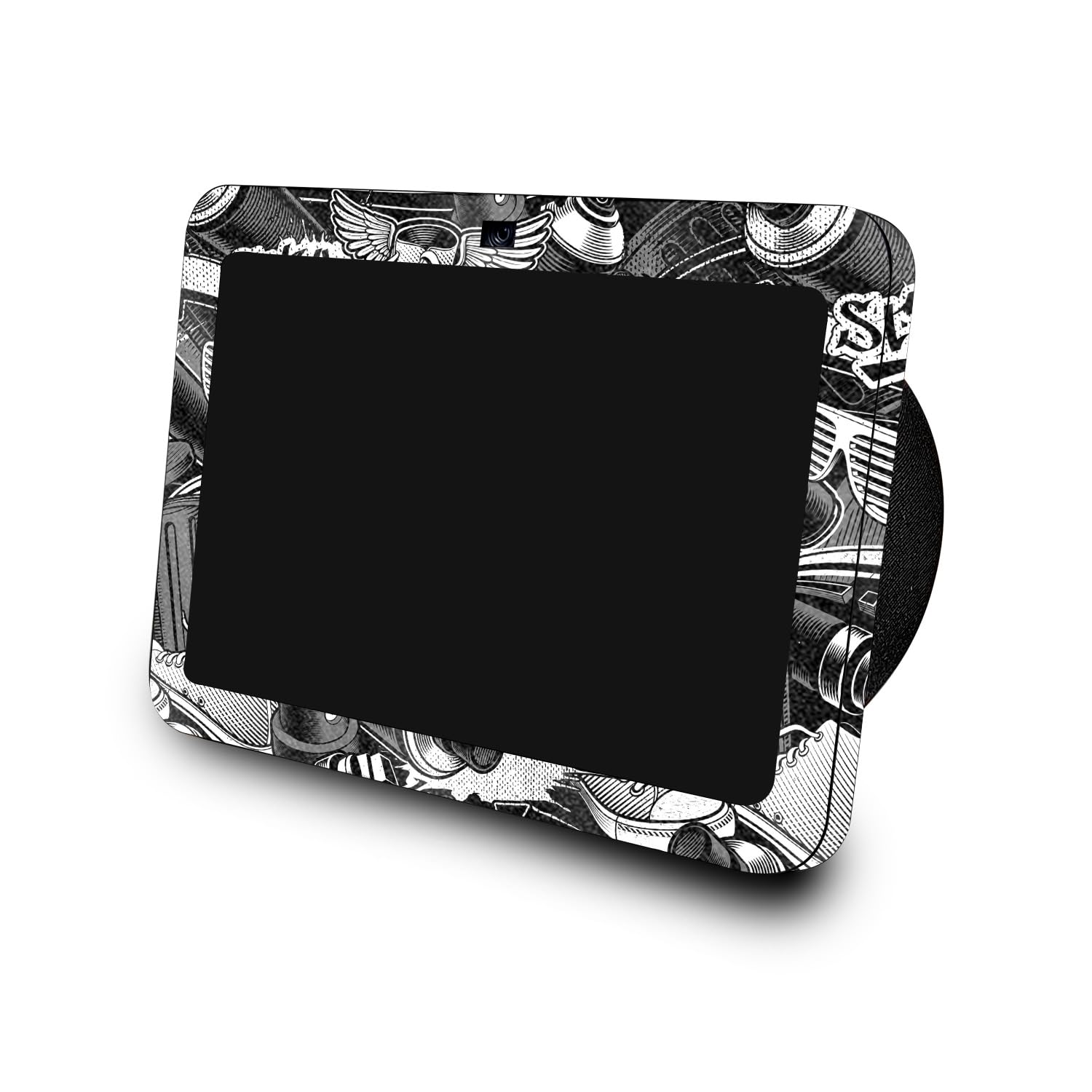 Glossy Glitter Skin Compatible with Amazon Echo Show 8 (3rd Gen, 2023) - Mono Hip Hop - Premium 3M Vinyl Protective Wrap Decal Cover - Easy to Apply | Crafted in The USA by MightySkins
