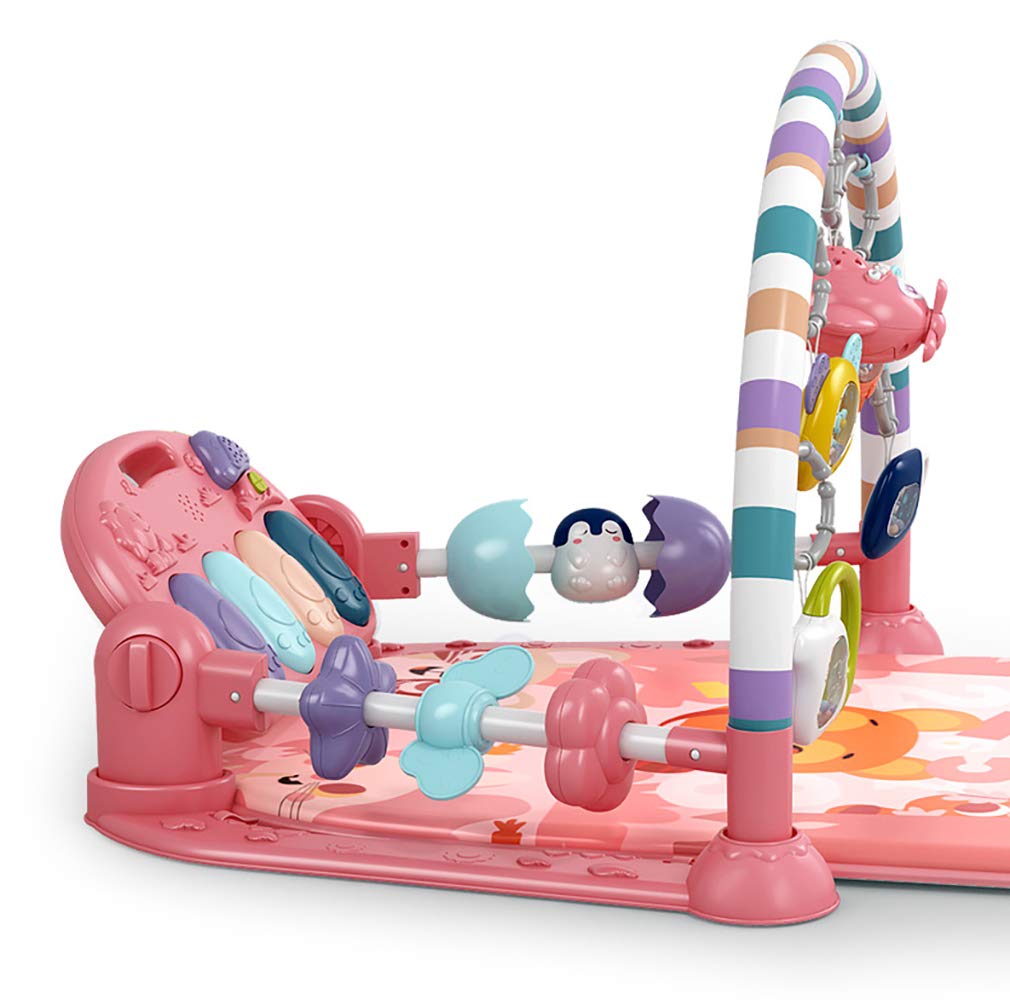caterbee Alfombra de Juego de Piano para bebé, Juguete de Actividades para recién Nacidos con Piano, tapete de Juego para Gimnasio de Actividades para niños pequeños (Rosa)