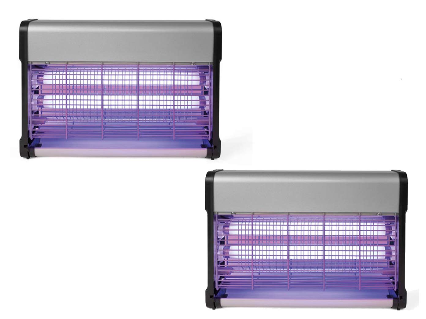 2er Set elektrische Stechmückenfallen Insektenvernichter mit UV Licht 2x 10W, Lampen für Räume jeweils 80m²