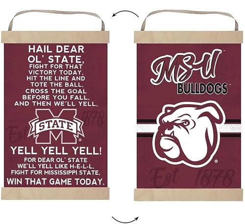 KH Sports Fan Reversible Banner Sign Fight Song Mississippi State Bulldogs