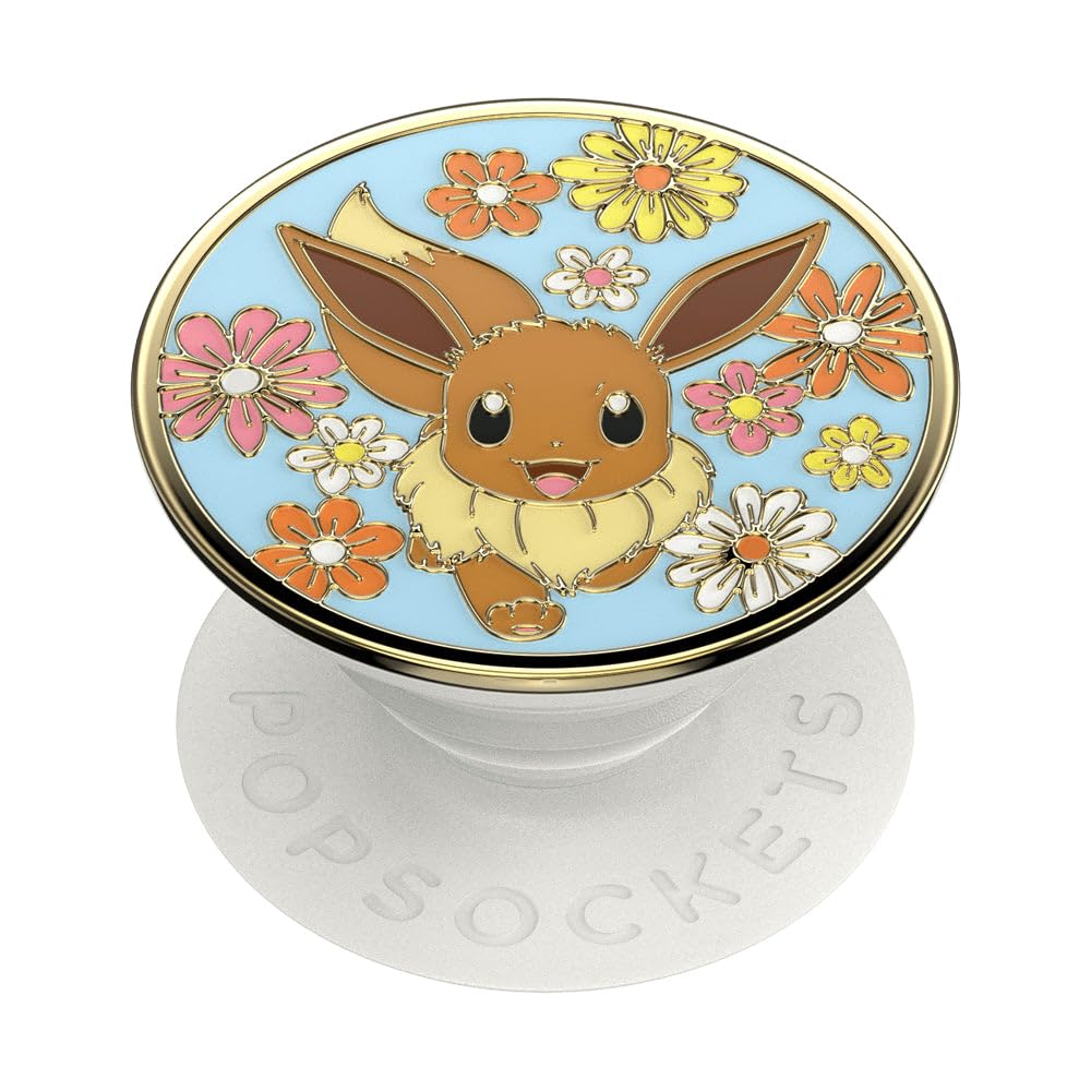 PopSockets: PopGrip - Expanding Stand and Grip with a Swappable Top for Smartphones and Tablets - Pokémon - Floral Eevee Enamel - Image 4