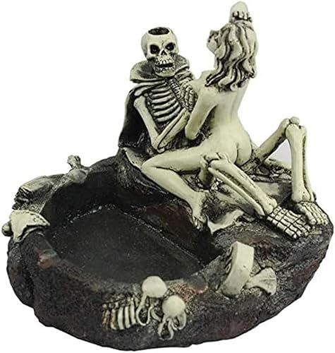 Miniatura 3 de ceabulila Cenicero creativo de calavera, Love Never Dies Skull Cenicero Fun Taste The Living Room Decor for Smoking Room Decor Regalos para fumadores