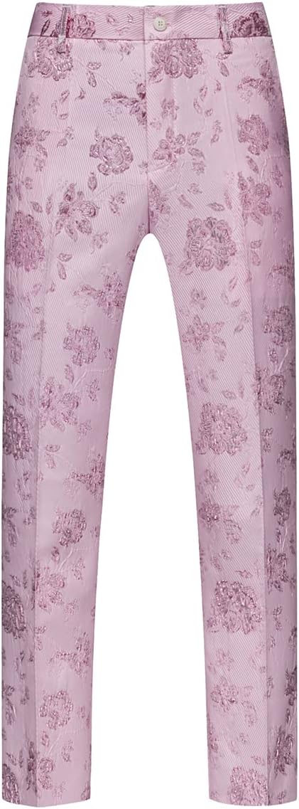 Tuxedo Suits for Men 3 Piece Regular Fit Suit Floral Pattern Blazer Jacket Waistcoat Pants Men Suit Set for Wedding - Image 9