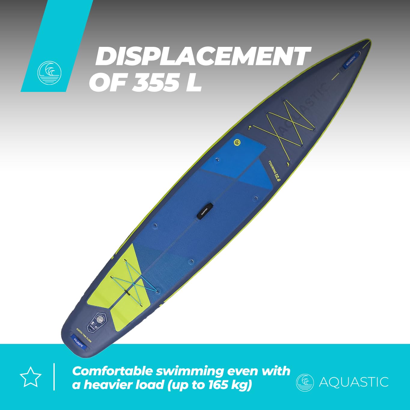 AQUASTIC Touring 12'6″ - Stand Up Paddle Board Unisex Adulto
