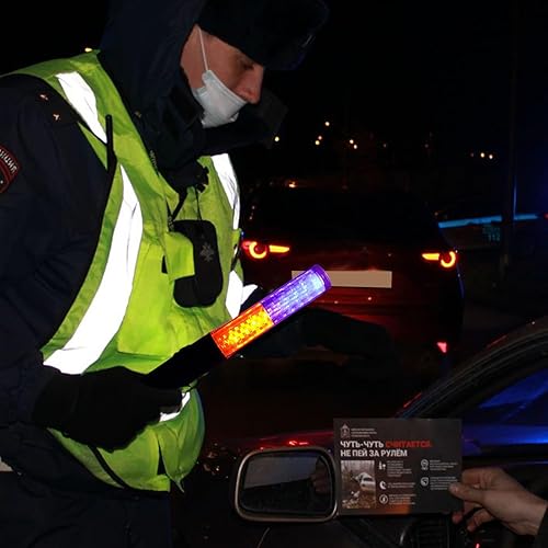 Miniatura 7 de Varita recargable de control de tráfico linterna LED de 10 pulgadas, herramienta de señalización de seguridad con clip, gestión del tráfico,