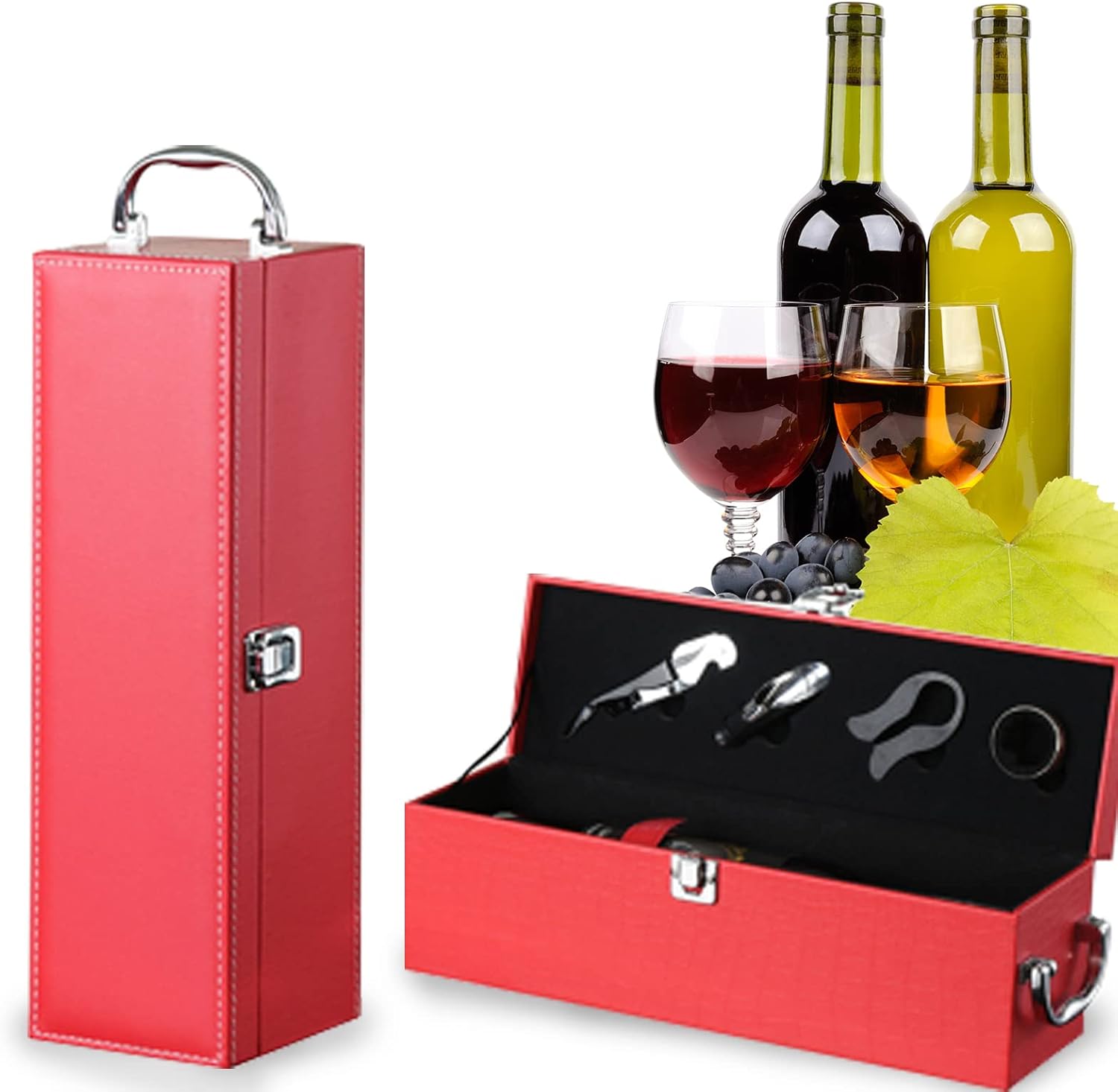GenericLeather 2-Bottle Wine Carrier
