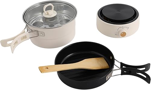 Miniatura 2 de Portable Electric Hot Pot with Foldable Handles, Non-stick Frying Pan, Mini Hot Pot, Multi-Functional Ramen Noodle Cooker for Pasta, Oatmeal, Soup,