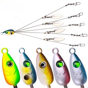 Valkyrie 5li Alabama Rig 5 Kollu F rd nd l  Levrek  emsiyesi 16.8g 22cm   Spinner Ka kl  Sahte Yem Sistemi