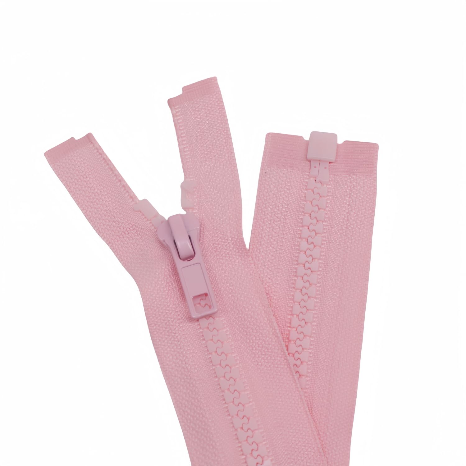 YaHoGa 2PCS #5 25 inch Separating Jacket Zippers for Sewing Coats Jacket Zipper Pink Molded Plastic Zippers Bulk (25" Pink)