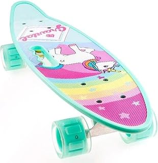 Dream Land Colorful Mixed Shapes Cyan Skate Board - 212-1
