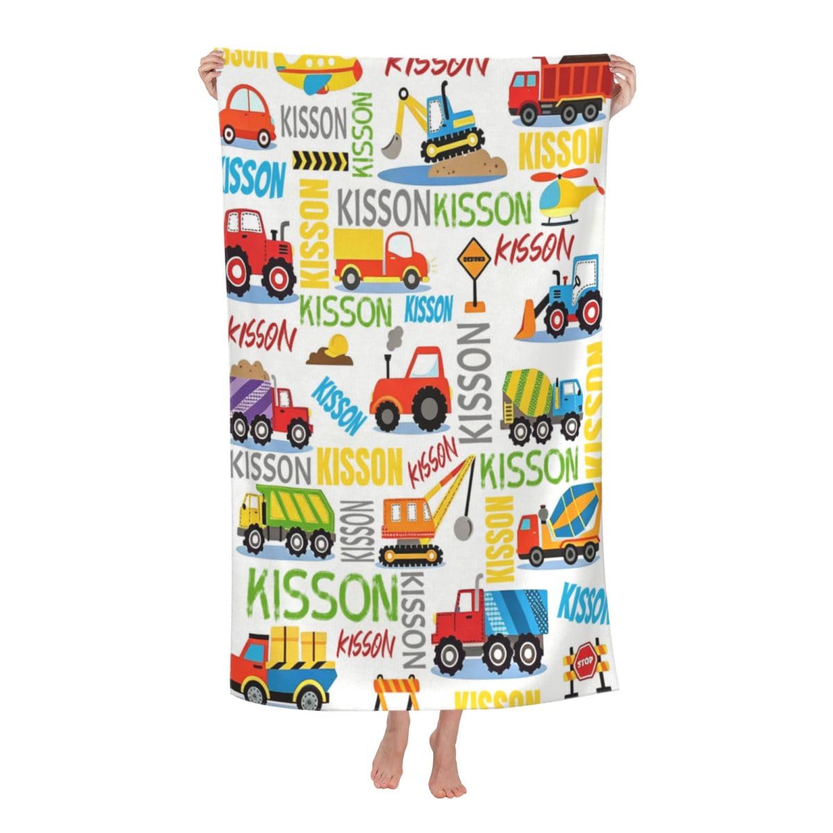 NGGBBDYGB Kids Custom Beach Towels Personalized Name Picture Toddler Summer Towel