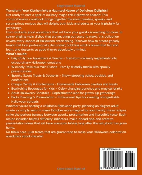 2025 Halloween Cookbook and Drinks for Kids and Adults: 80 + Spook y and Fun Recipes for Treats, Snacks, Desserts, and Party Drinks. - Image 2
