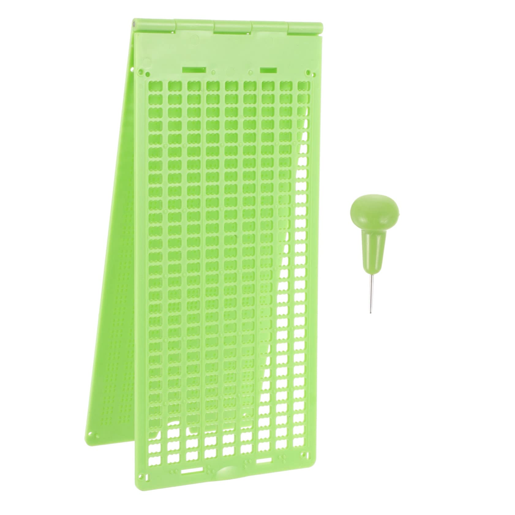 Anneome Ergonomic 9-line 30-Cell Braille Plate Plastic Braille Board and Stylus for Blind Users