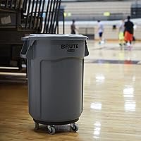 Vista 5 de Rubbermaid Productos comerciales BRUTE Dolly Black Se adapta a contenedores BRUTE de 20 galones, 32 galones, 44 galones y 55 galones