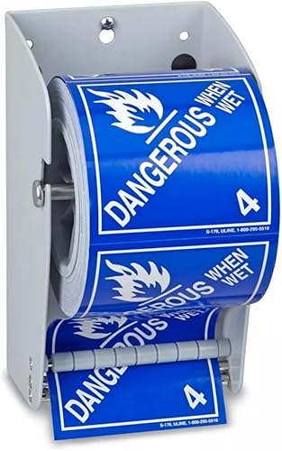 Dispensador de etiquetas de montaje en pared (4.5 pulgadas), dispensador de rollos de calcomanías, tablero de mesa, soporte de etiquetas,