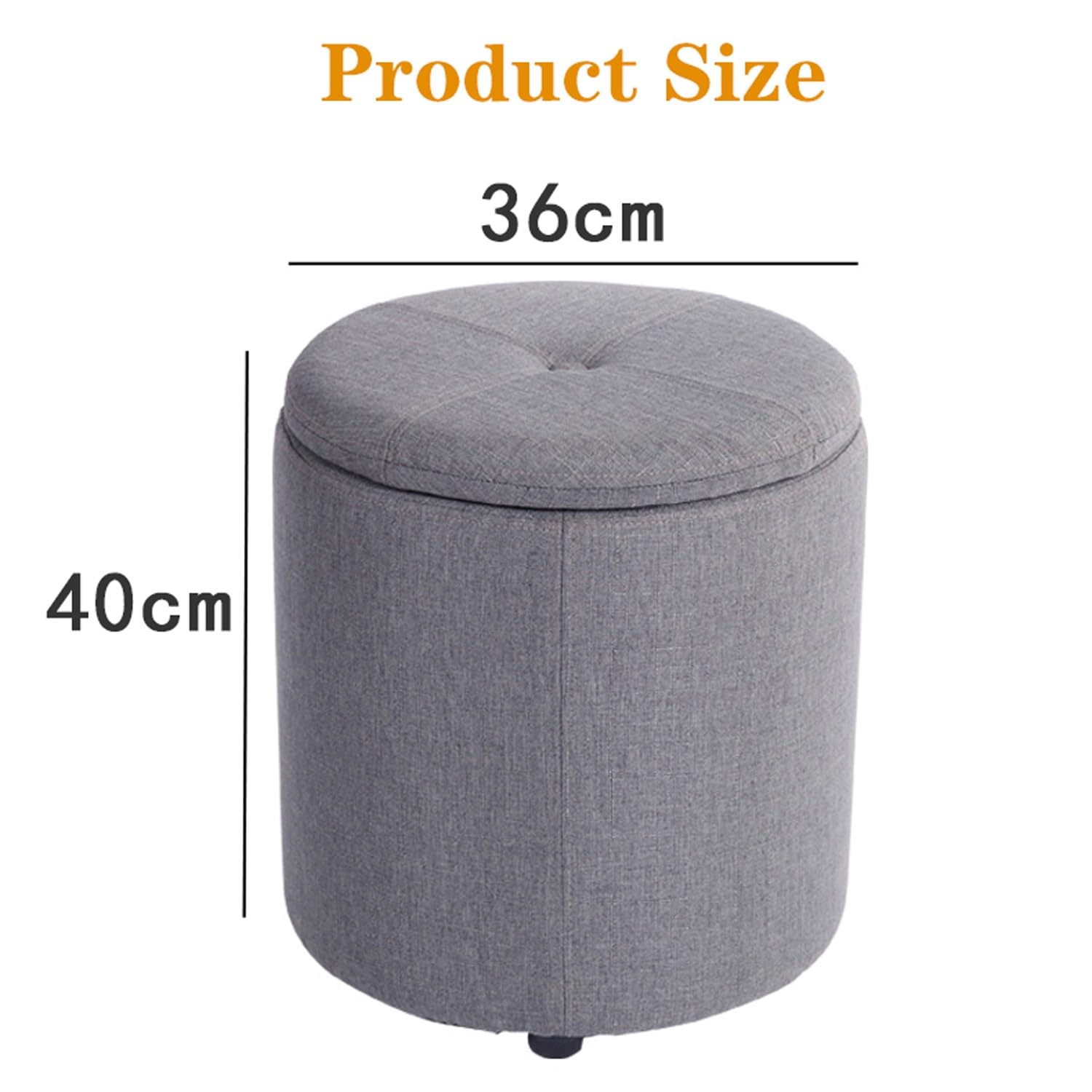 "pouffe contenitore Sgabello portaoggetti poggiapiedi in tessuto da soggiorno alla moda, grande capacit��, multifunzionale(Color:c)"