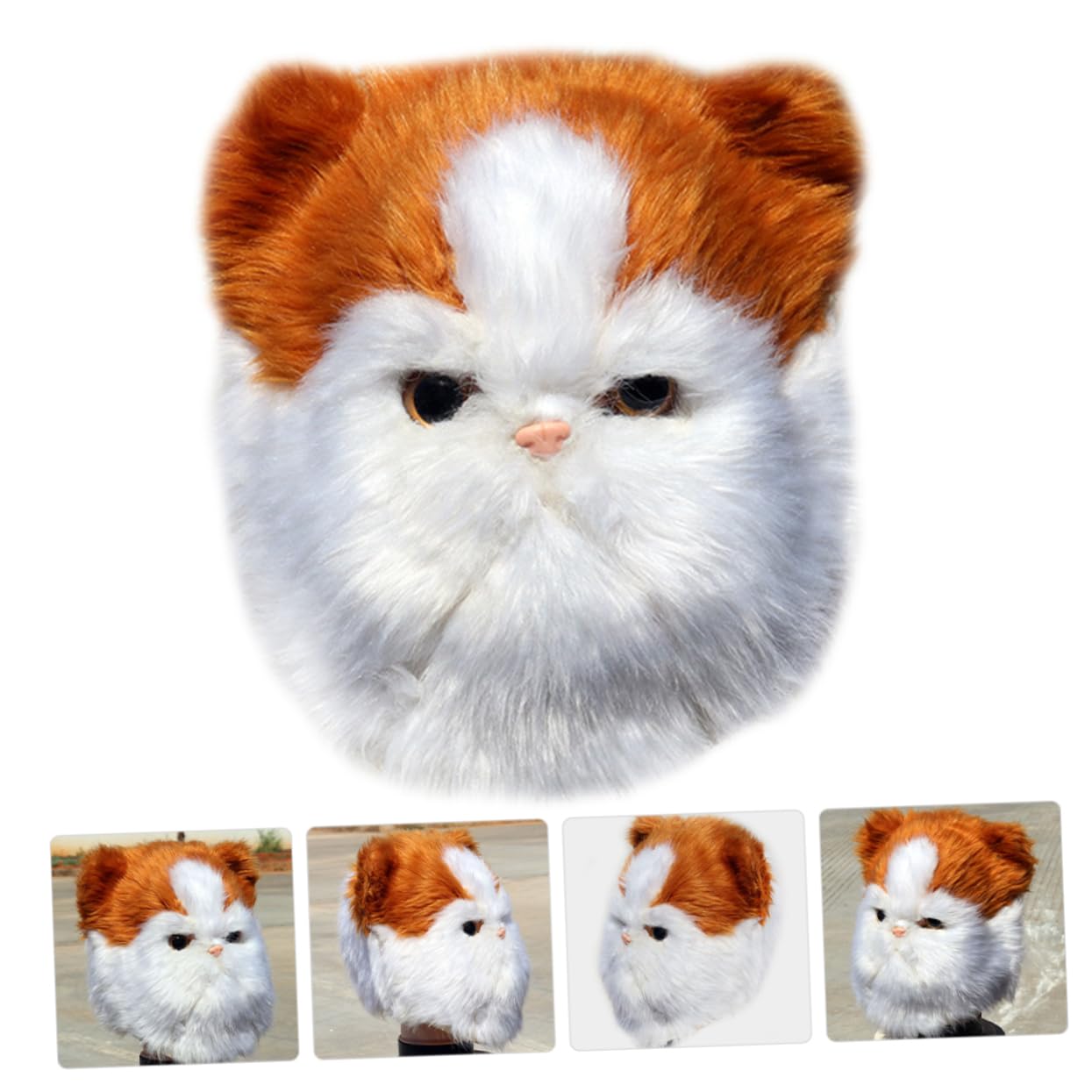 Abaodam Maschera Di Halloween Furry Cat Mask Per Cosplay e Feste Adatta Per Adulti e Design Carino e Morbido Maschera Decorativa Per Eventi e Teatri