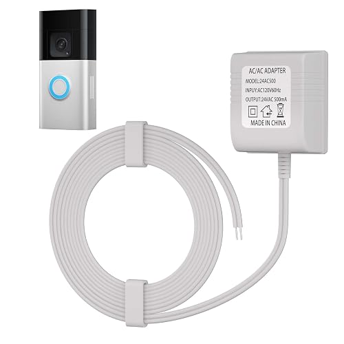 WSVOLLIS 24V Doorbell Power Adapter 16.4FT