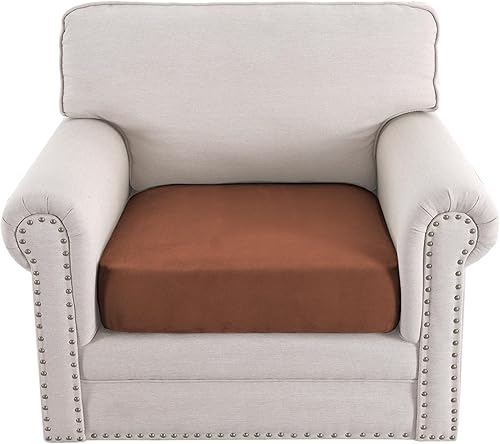 Miniatura 18 de H.VERSAILTEX Fundas de cojín individuales elásticas para sofá, fundas de cojín de gamuza suave, funda lavable para sofá modular (funda de sofá de 3