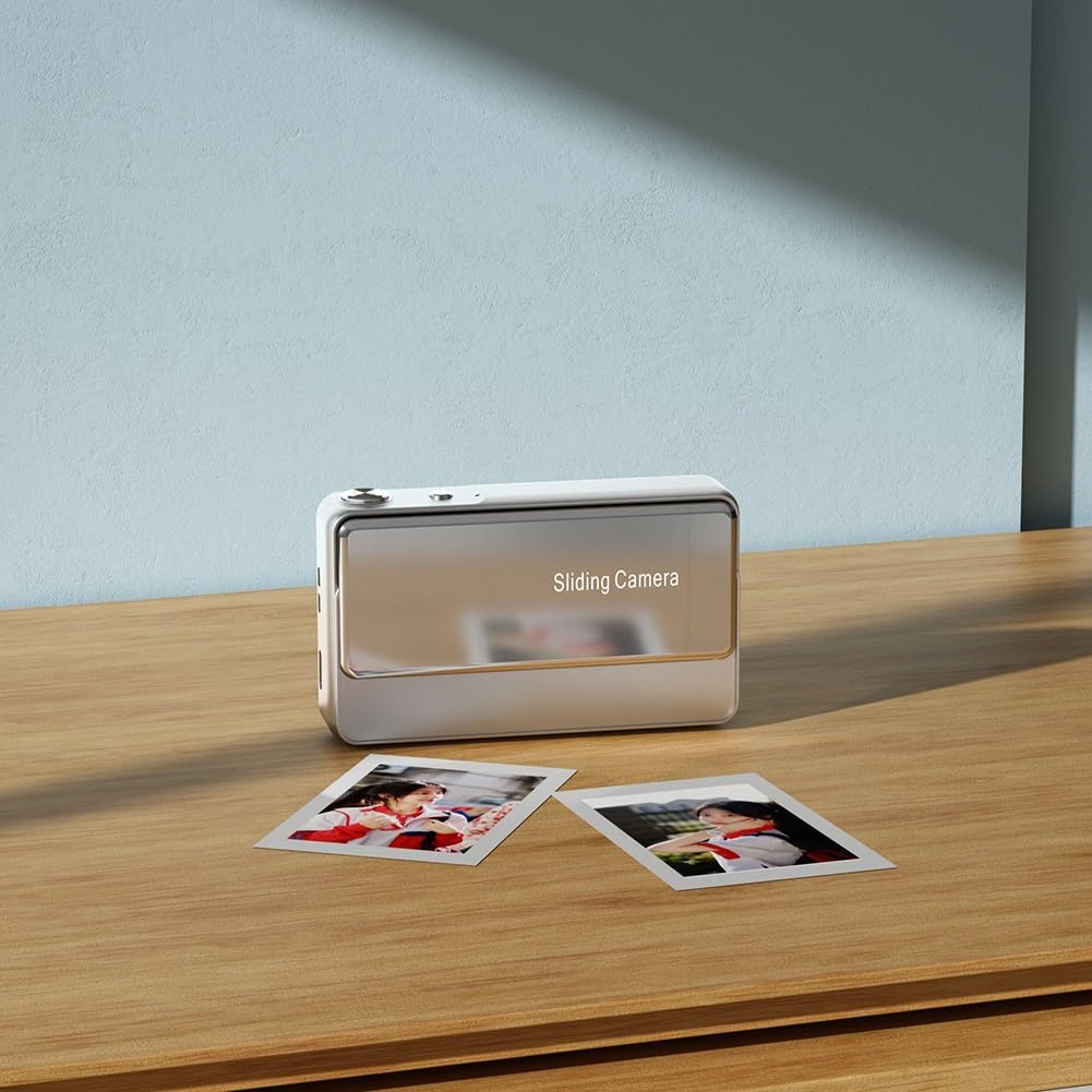 Fotocamera digitale da 64 MP, zoom 16x, fotocamera a scorrimento compatta con video 4K, schermo da 2,8 pollici, flash integrato per studenti