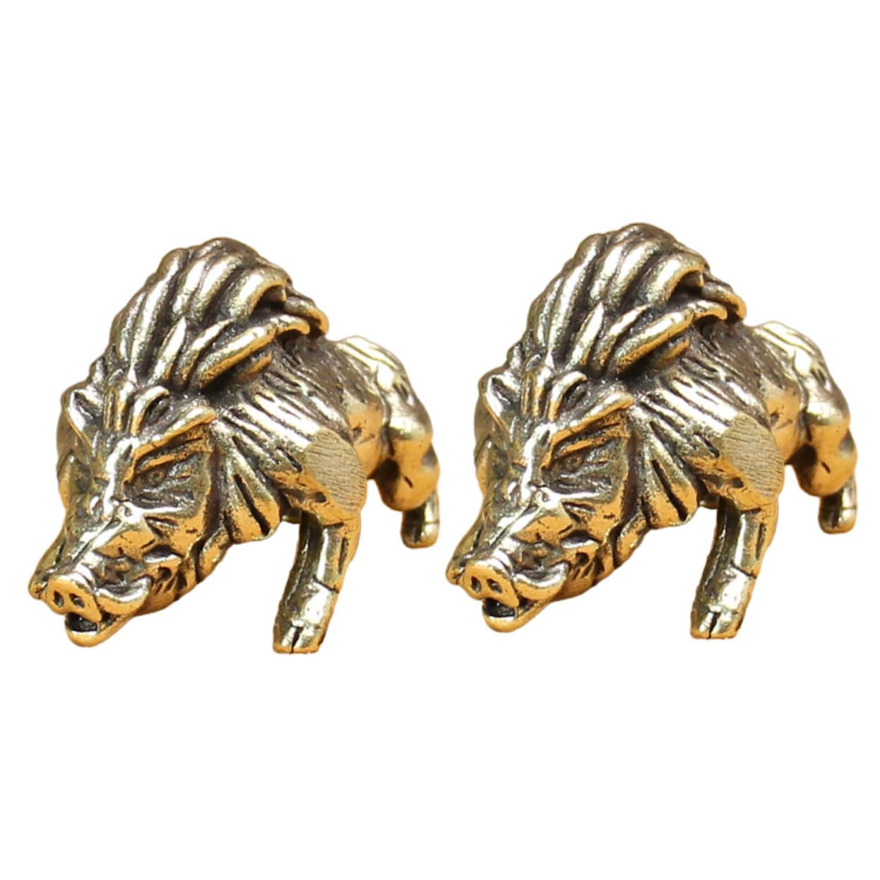 Amosfun 4stücke Vintage Messing Wildschwein Statue Handgefertigte Tierfigur Für Schreibtisch Dekoration Rustikale Brass Tierfigur Für Zuhause Und Büro Handwerkskunst