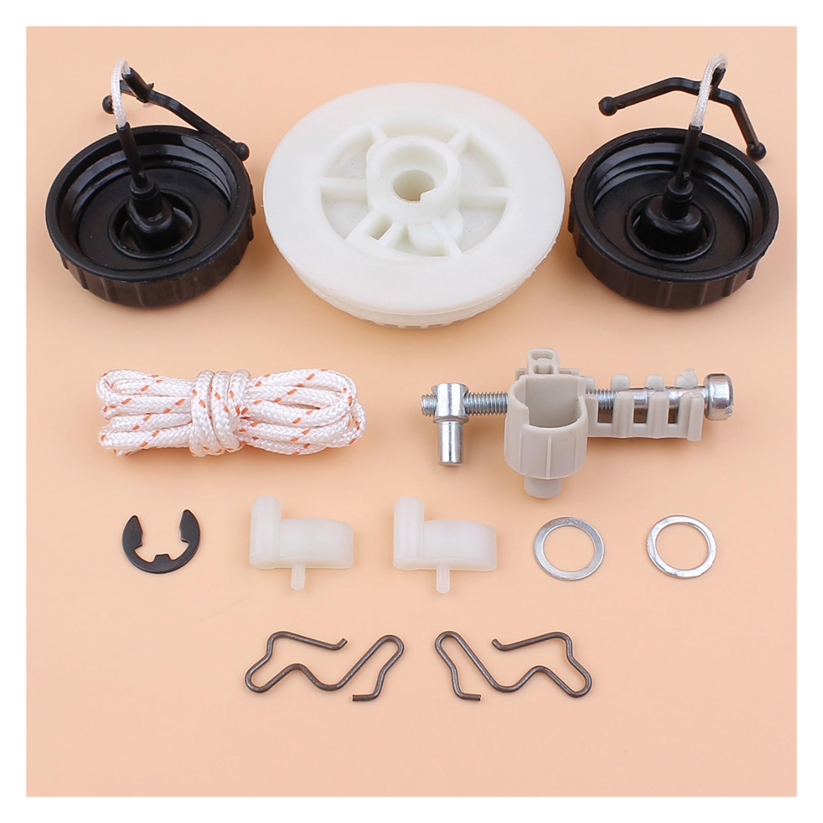 1 set tappo olio combustibile tendicatena puleggia avviamento kit cane nottolino adatto for Stihl MS180 MS170 018 017 MS 180 170 pezzi di ricambio for motosega a benzina