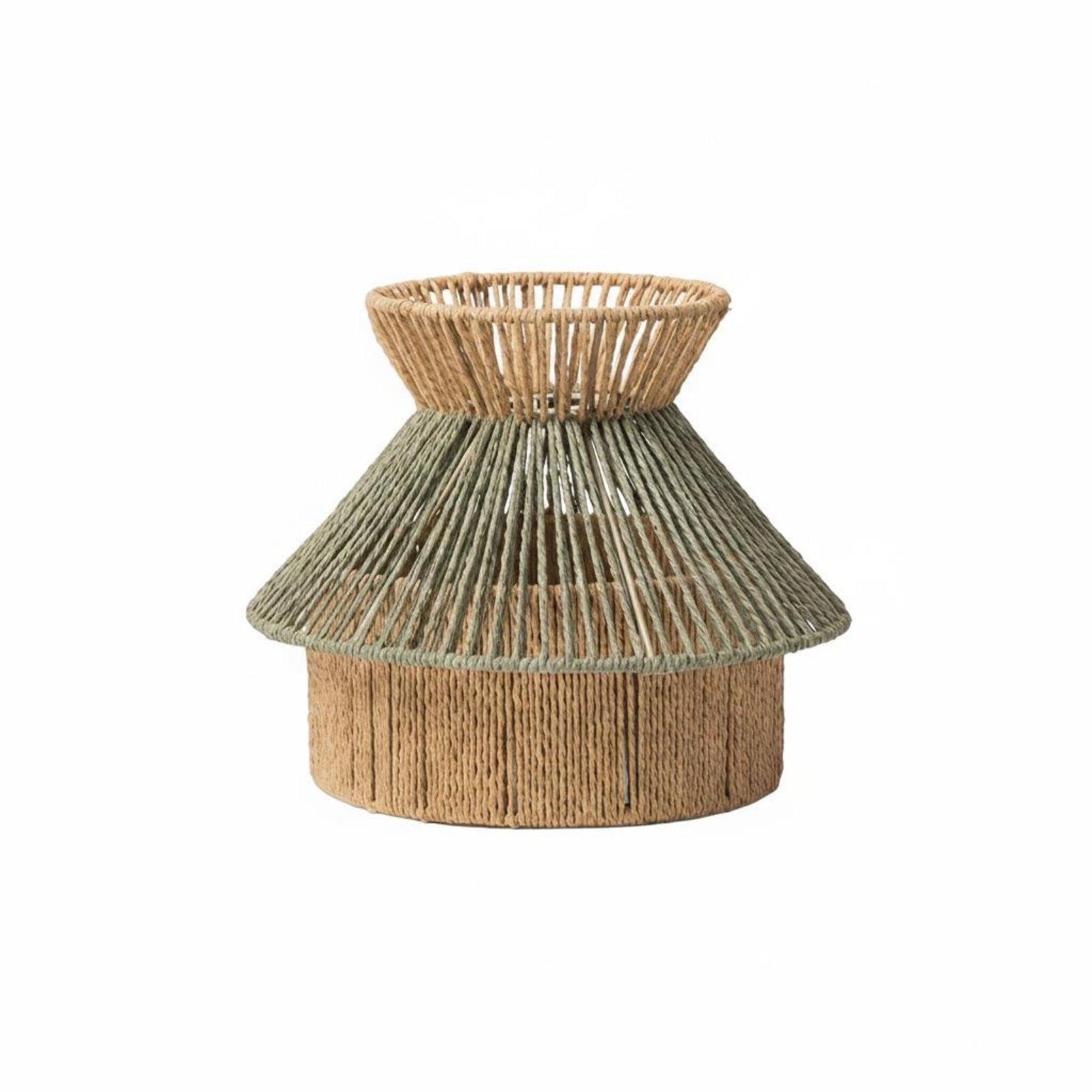 Woven Paper Rope Lampshade Handwoven Design Tiered Lampshade Pastoral Atmosphere Bohemian Pendant Shade for Kids, Nursery, Bedroom-image-42