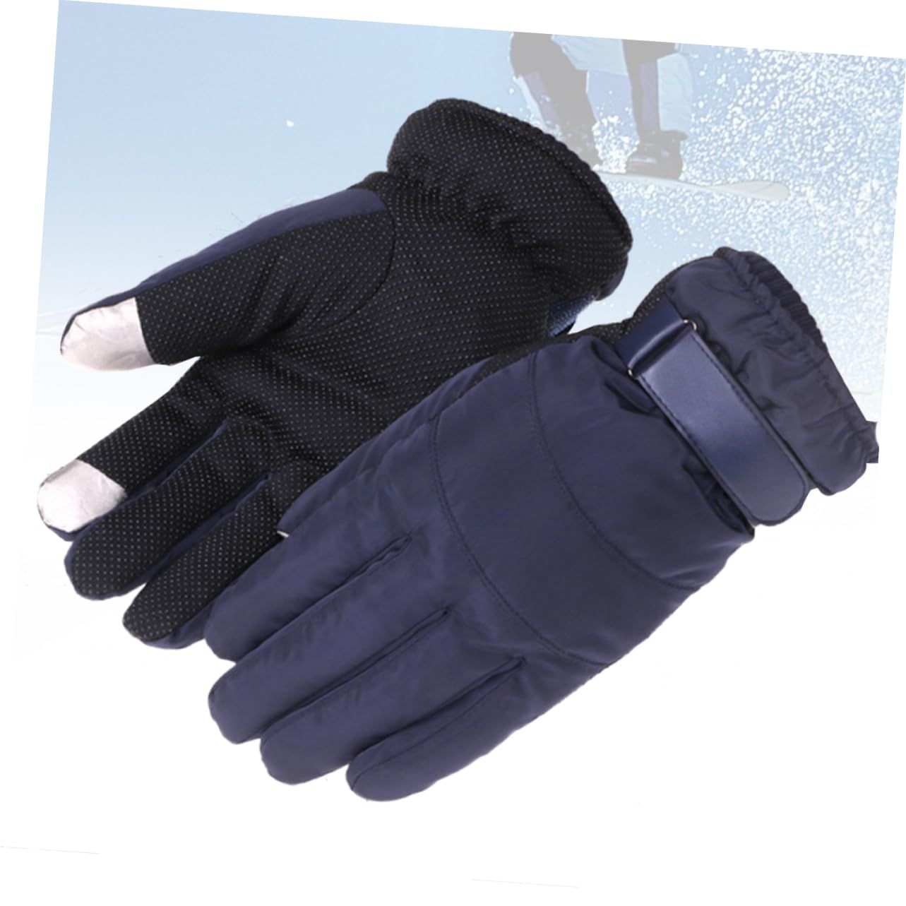 Veemoon Ski Gloves Touchscreen Unisex Warm Winter Gloves Plush Lining Comfortable for Outdoor Activities Dark Blue