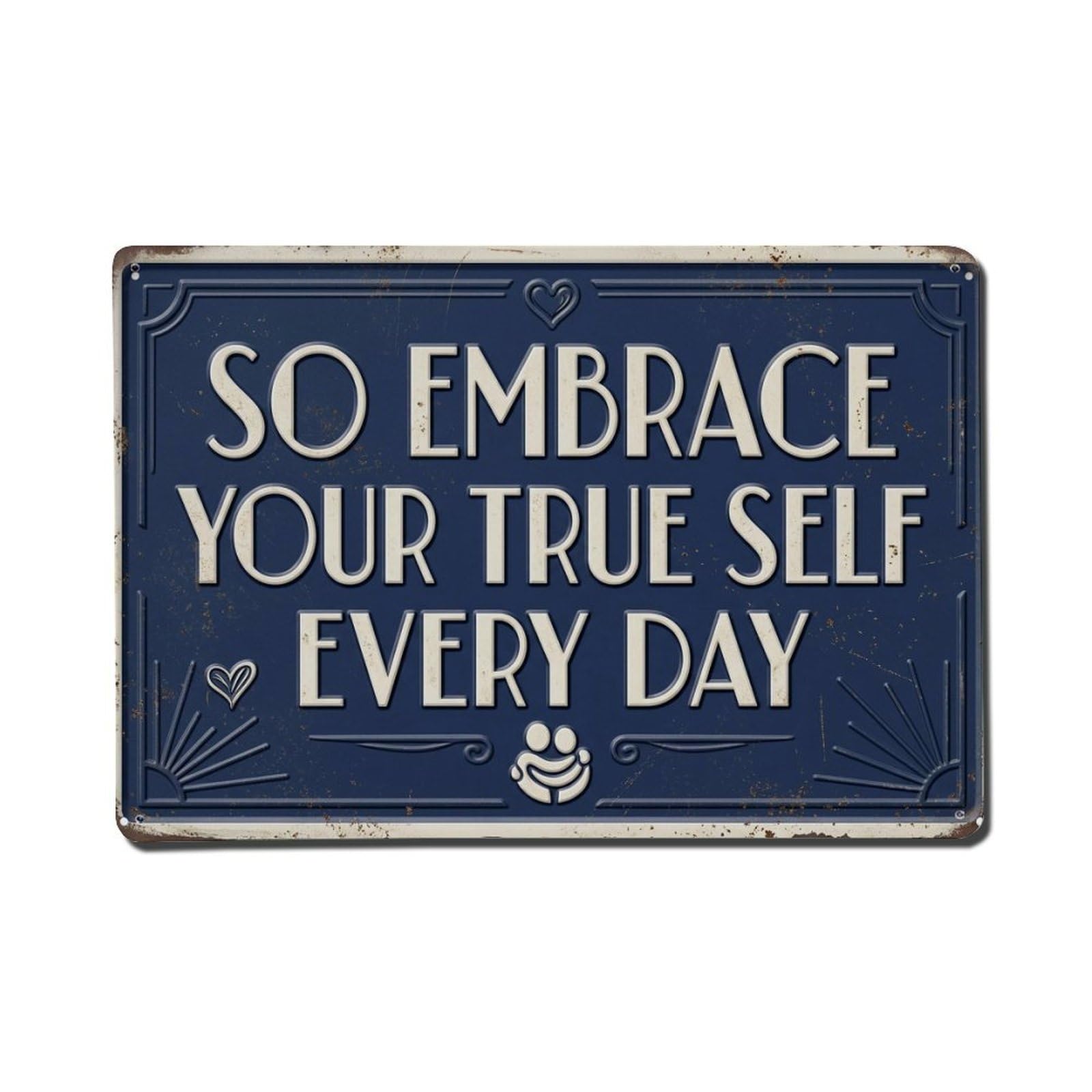 Embrace Yourself Daily Garage Retro Motivational Slogans Metal Tin Sign Plaque Wall Decor for Cafe, Club Bar, Office, Home Garden Metal Poster 8x12Inch