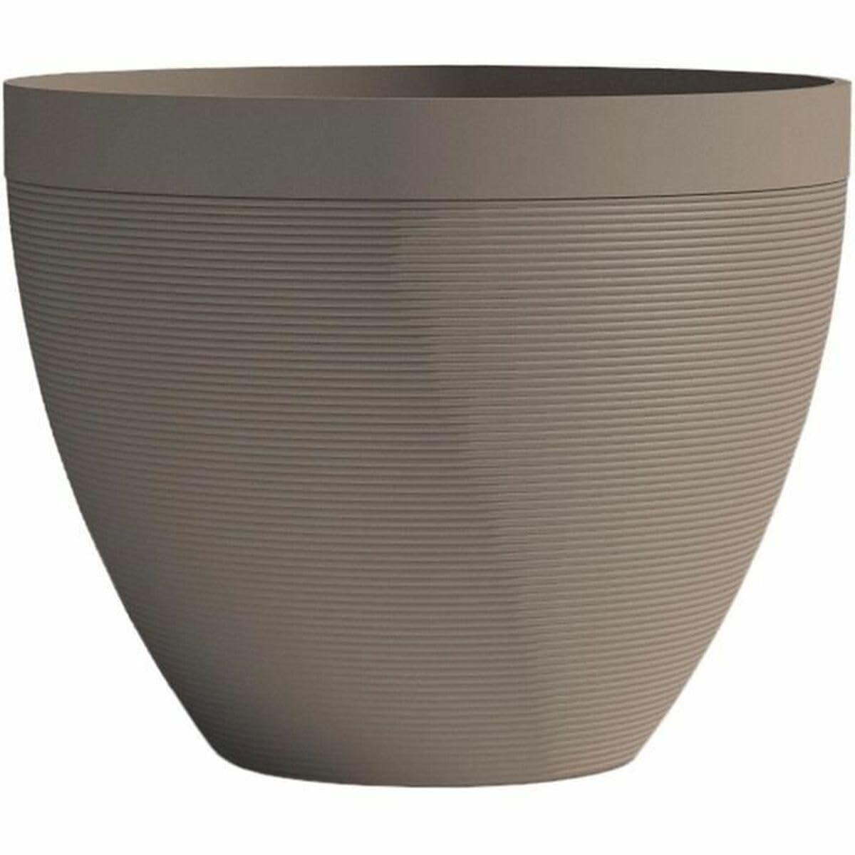 Pot taupé 30 x 26 cm au design épuré pour valoriser vos plantes