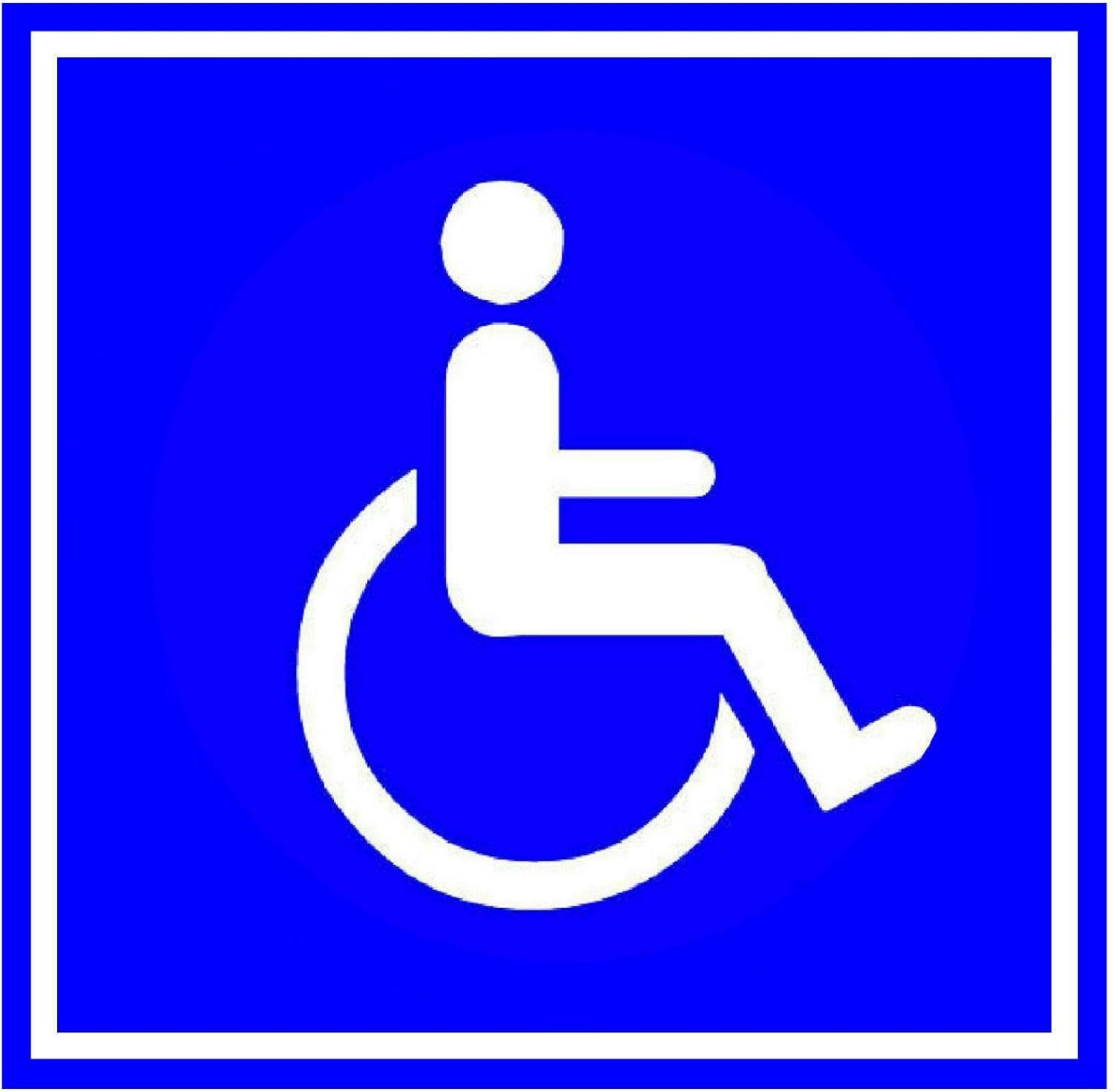 Biopracess Disabled Sign Large Souvenir Novelty Square/Round Metal Sign 12x12 inch