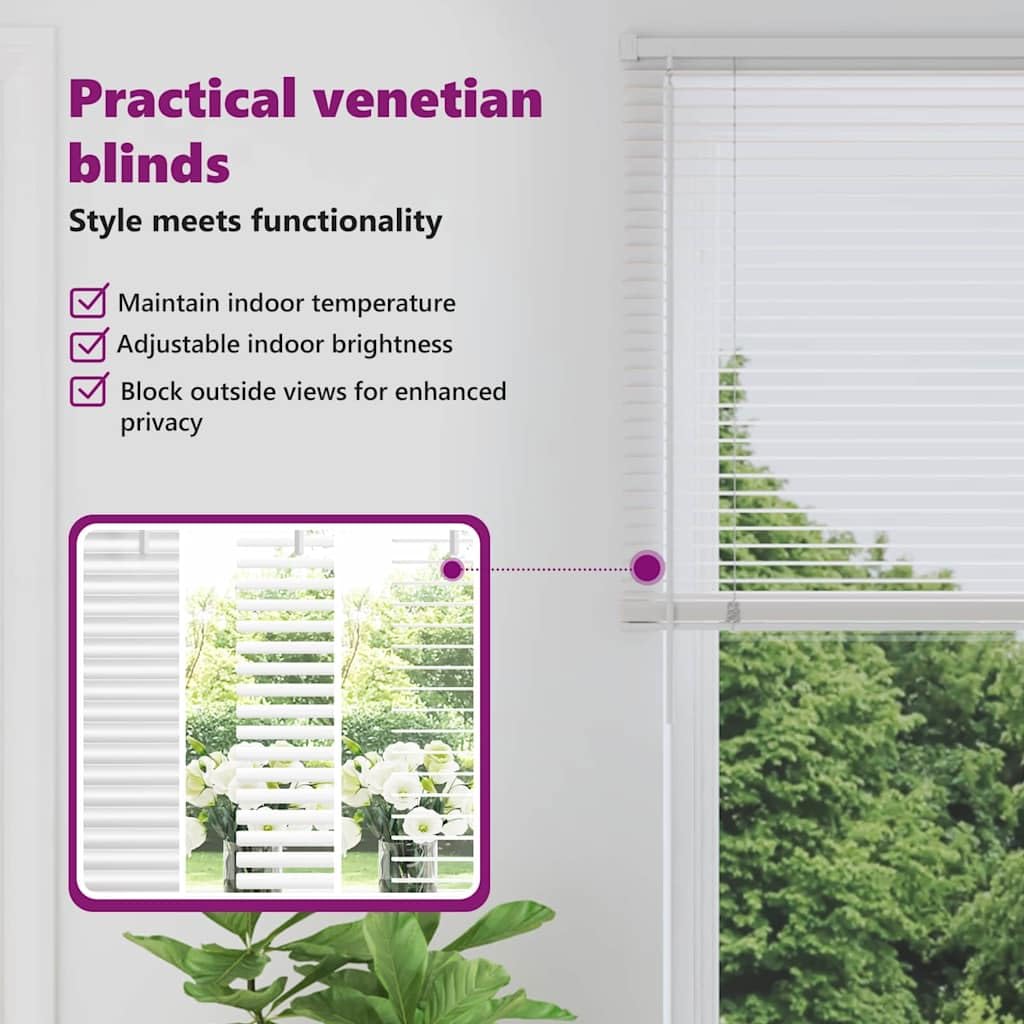 vidaXL Persianas venecianas Manual 220 x 110 cm Aluminio, Persianas Modernas para Interiores, de Aluminio Ajustables, Elegantes tratamientos para Ventanas en casa y Oficina