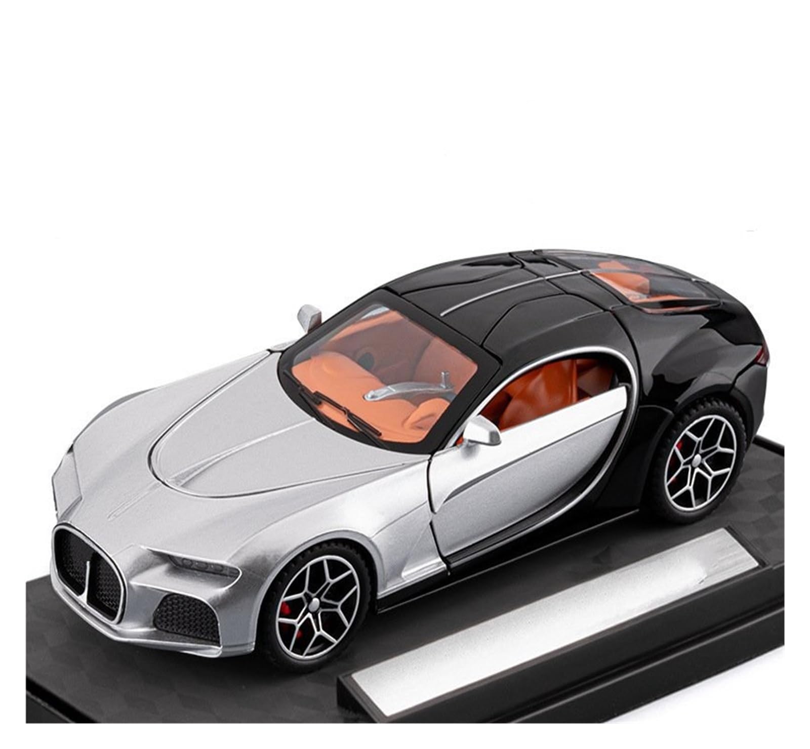 AUDSNI Die-Cast Diecast Car Model 1:32 For Bugatti For Atlantic Alloy Car Model Diecasts Metal Vehicles(Gray)